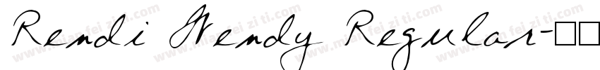 Rendi Wendy Regular字体转换